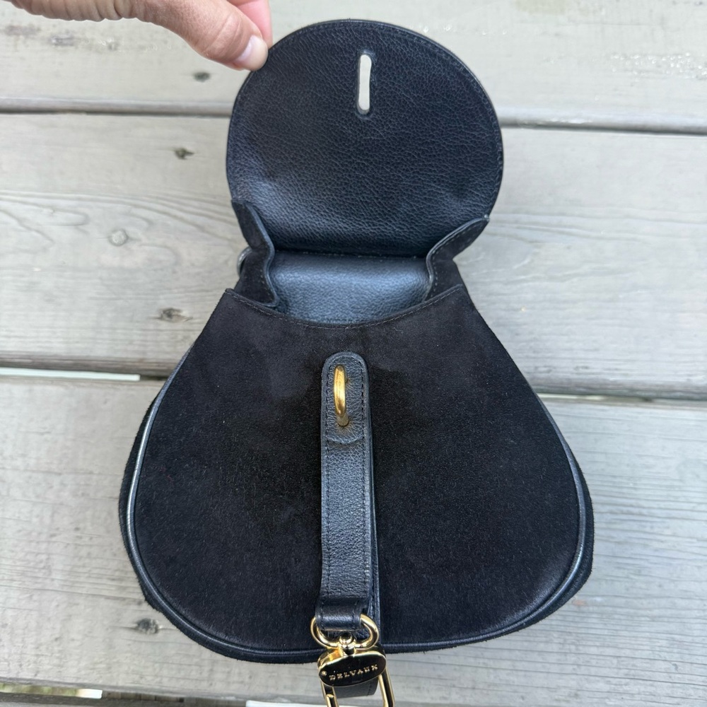 Delvaux Black Suede Mini Cerceau Bag Purse - Picture 7 of 14
